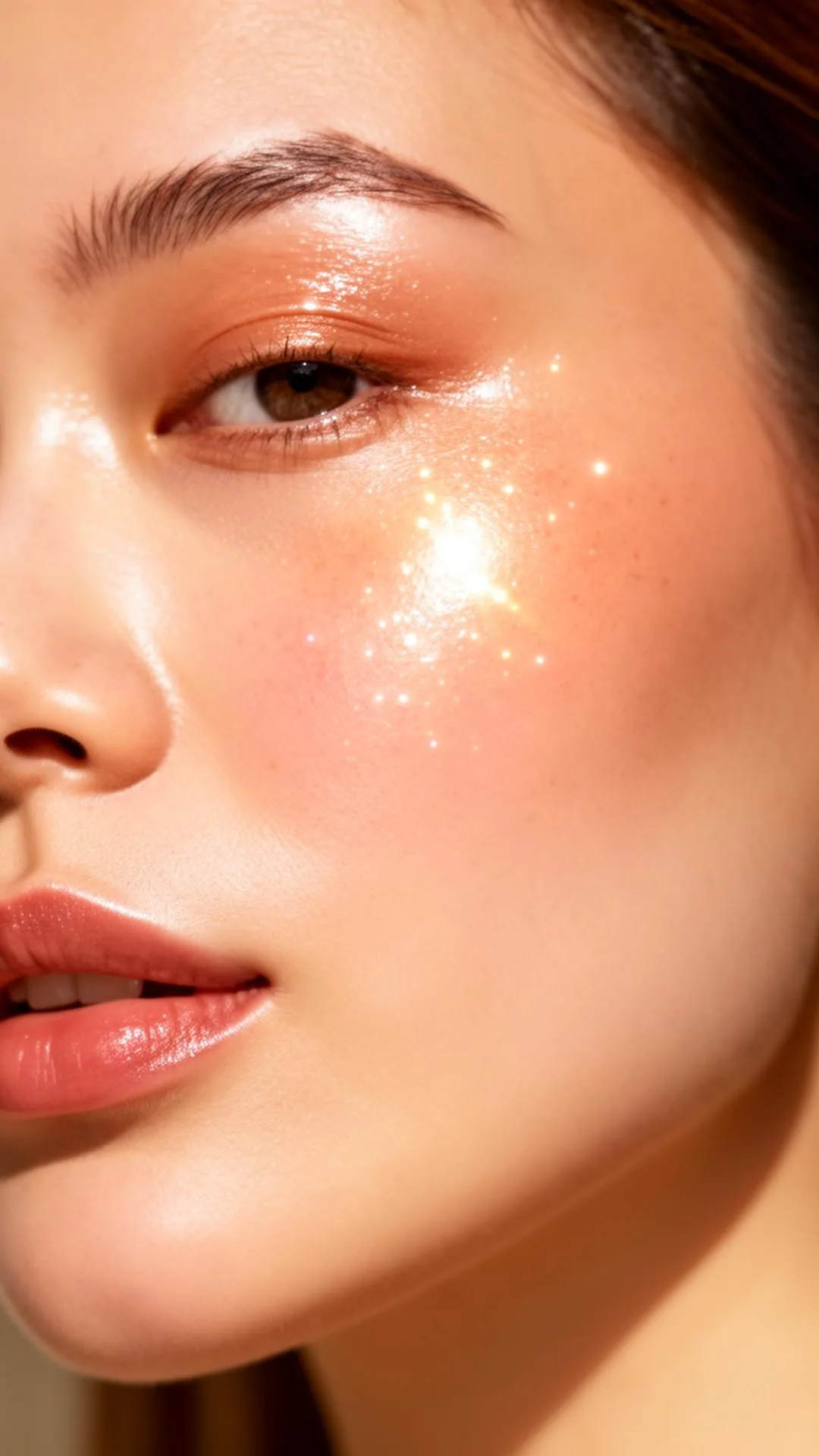 Glowing radiant skin after a customized facial
